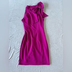 Eliza J Fuchsia Dress with Bow